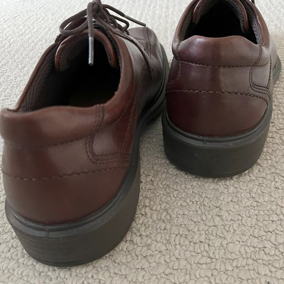 Men's Brown Leather Ecco lace-up shoe EUsize 43/US 9-9.5 - Picture 6 of 9